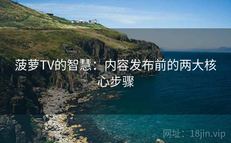 菠萝TV的智慧：内容发布前的两大核心步骤